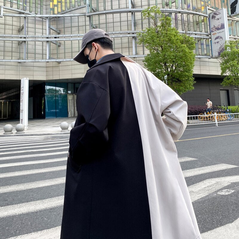 Korean Style Oversize Black & White Coat