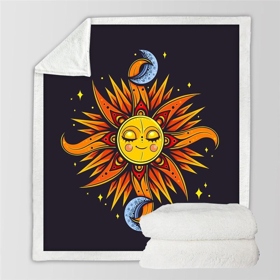 Sun and Moon Soft Blanket