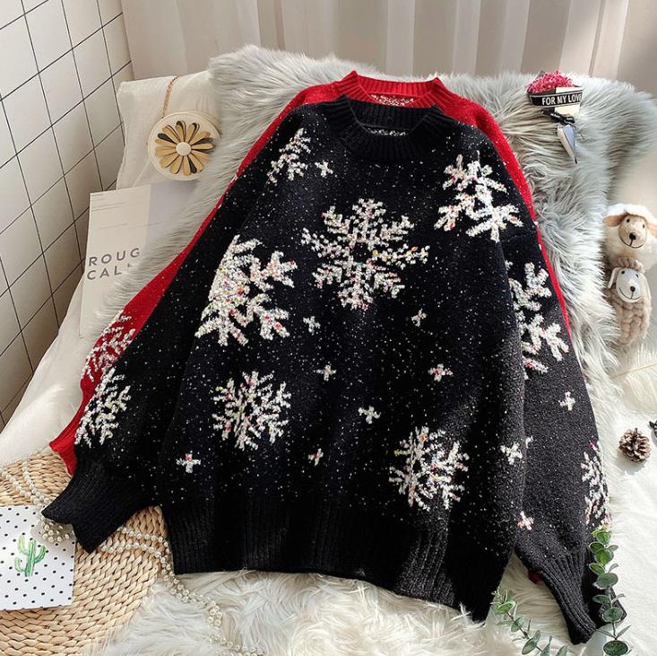 Crew Neck Ugly Knitted Sweater