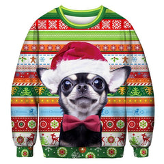 Puppy Ugly Christmas 3D Funny Sweatshirt