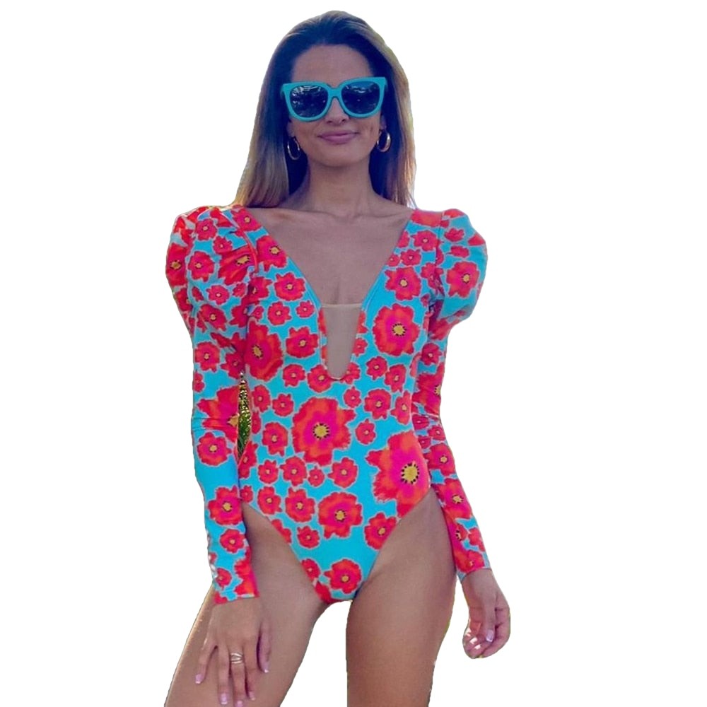 Nature One-Piece Long Sleeve Swimwear