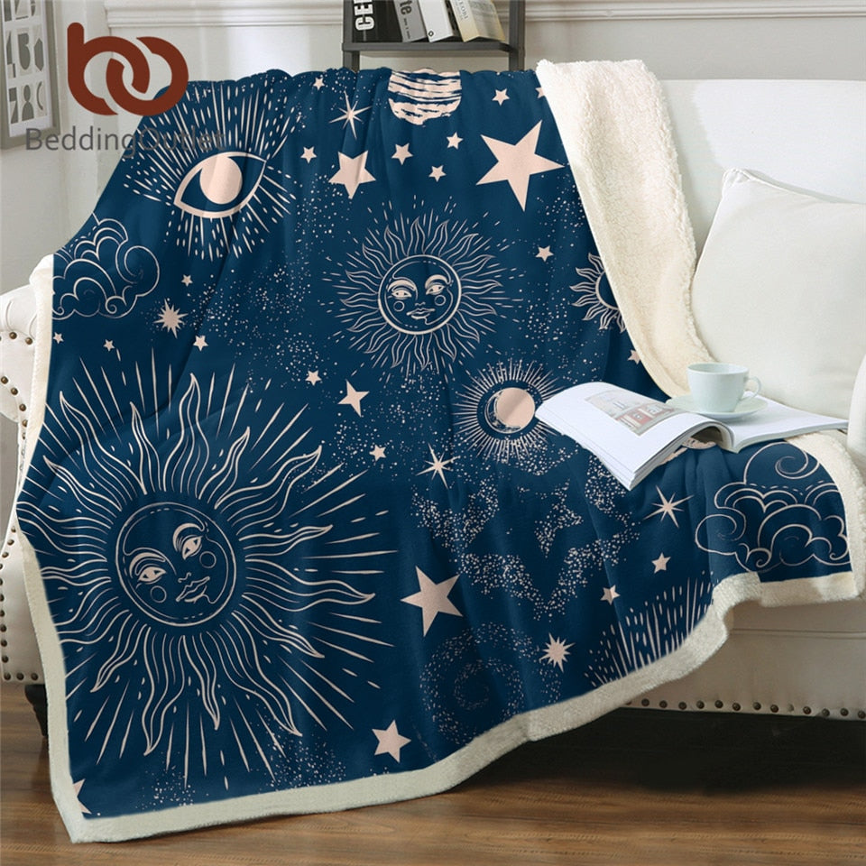 Sun and Moon Soft Blanket