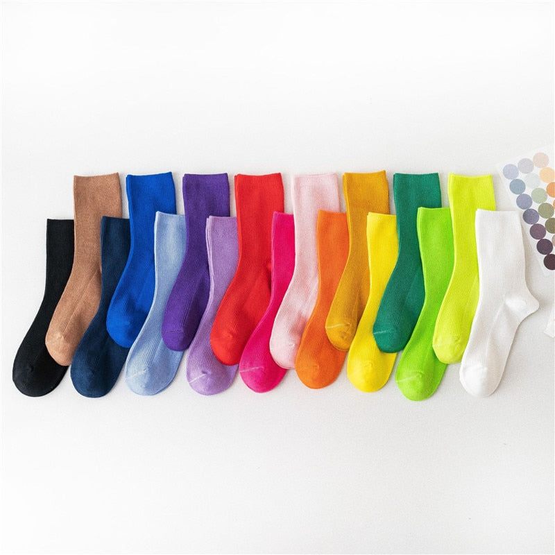 Solid Colorful Socks