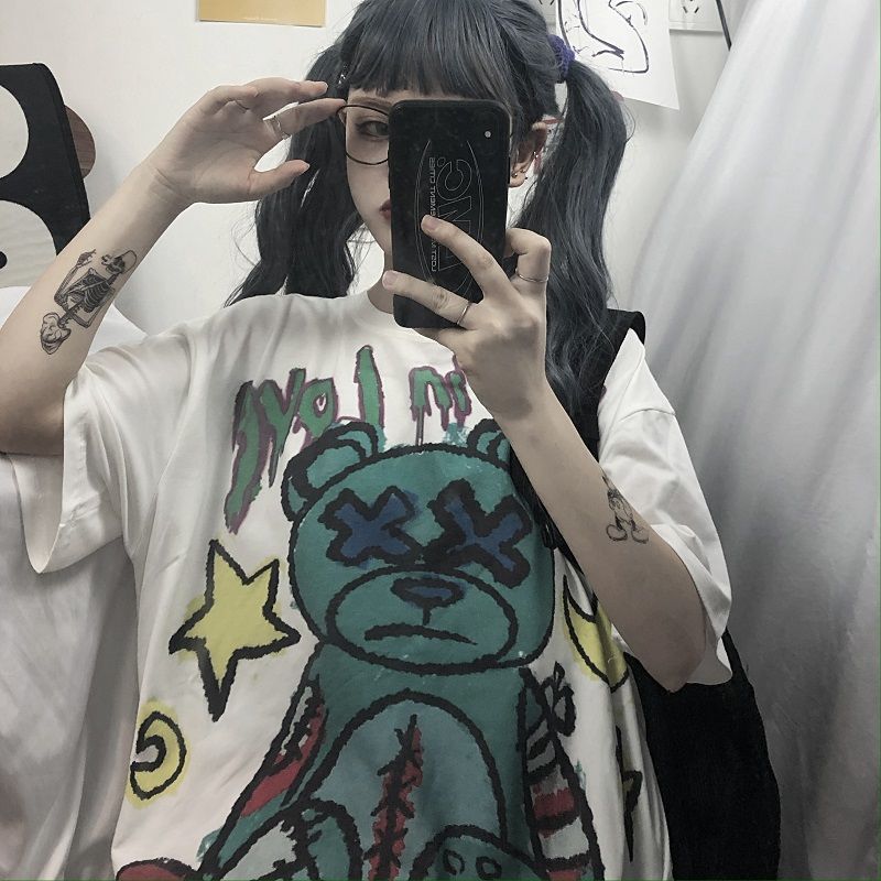 Harajuku Pastel Goth Bear T-Shirt