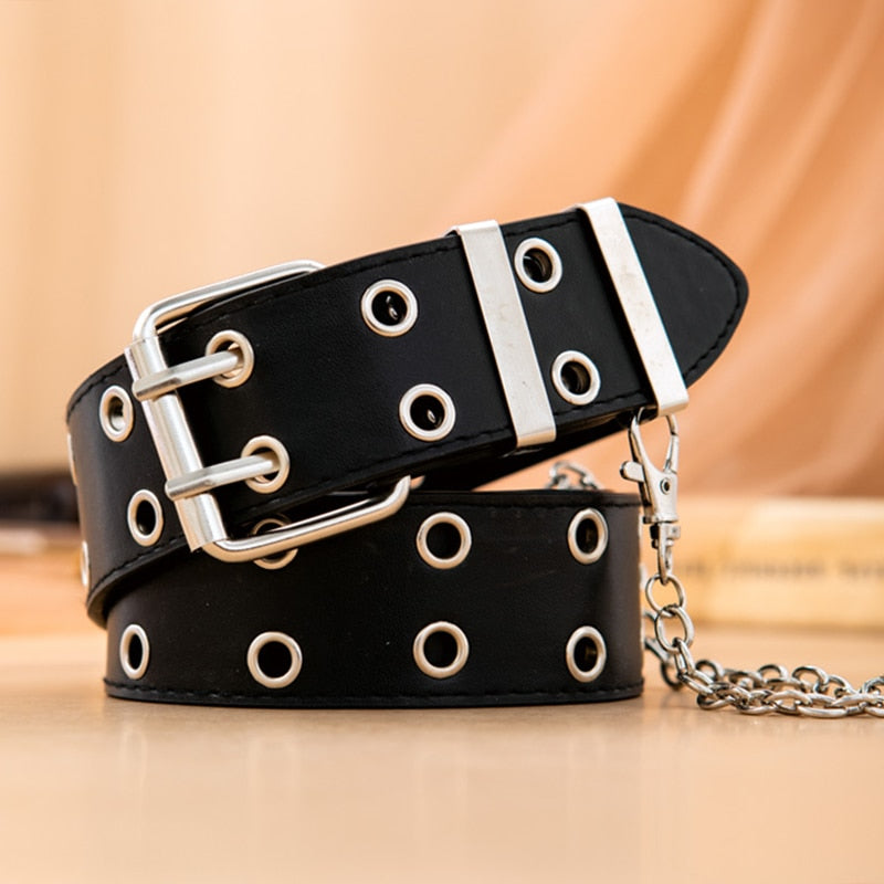 PU Leather Punk Metal Belt