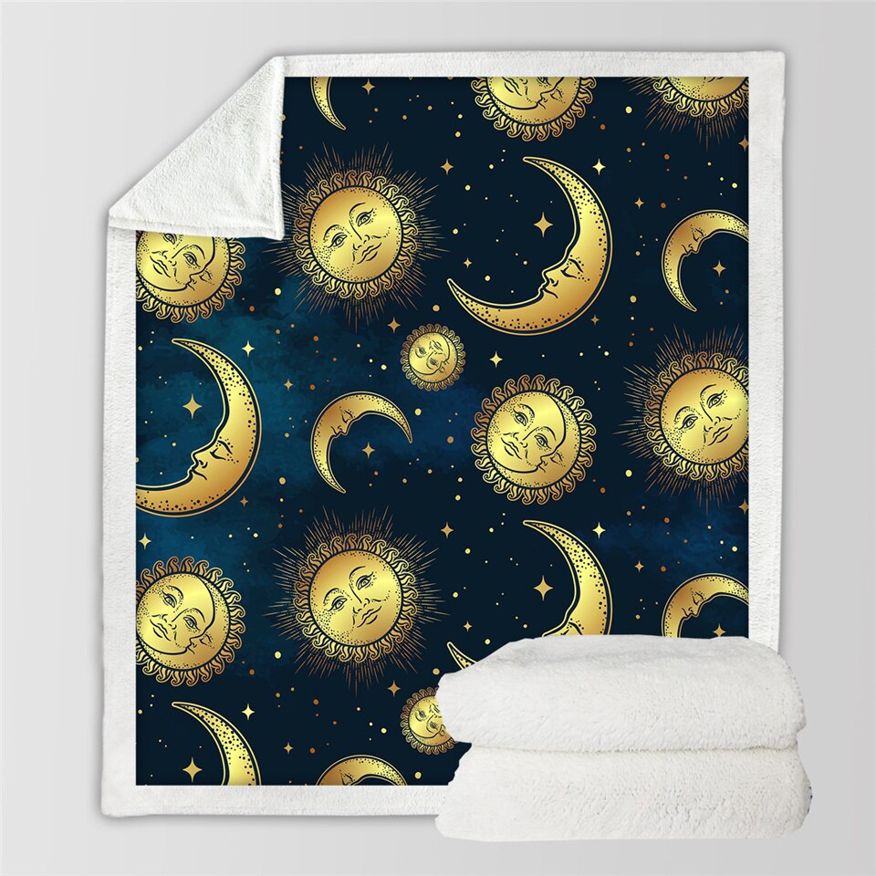 Sun and Moon Soft Blanket