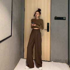 Plain Wide Leg Trouser