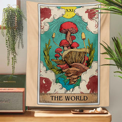 Mushroom Fungi Tarot Card Tapestry