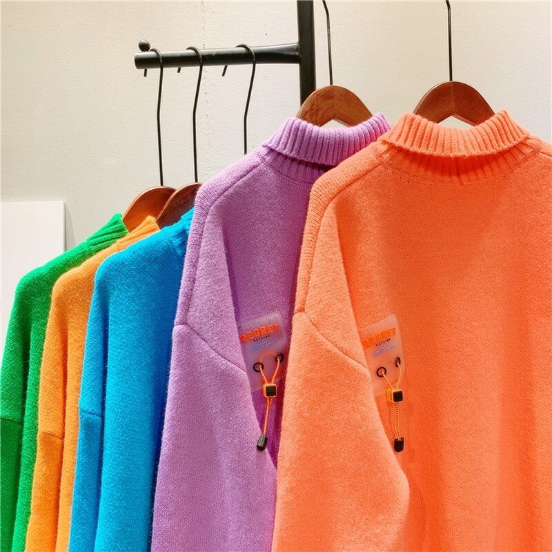 Solid Color Knitted Oversize Sweater
