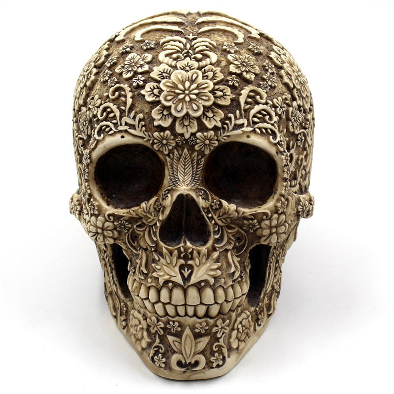 Modern Resin Statue Retro Skull Home Decoration