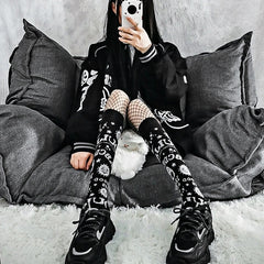 Harajuku Gothic Dark Knee Socks