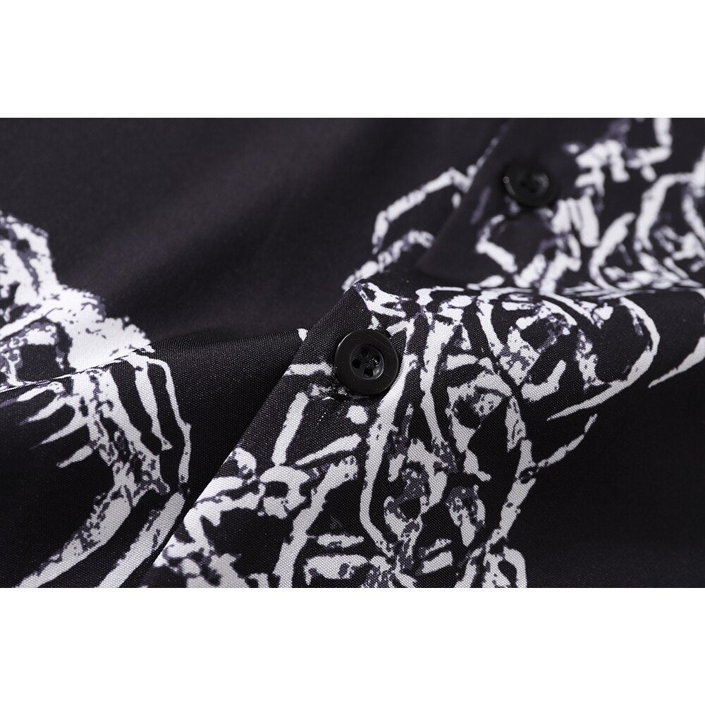 Dragon Printed Thin Material Polo Shirt