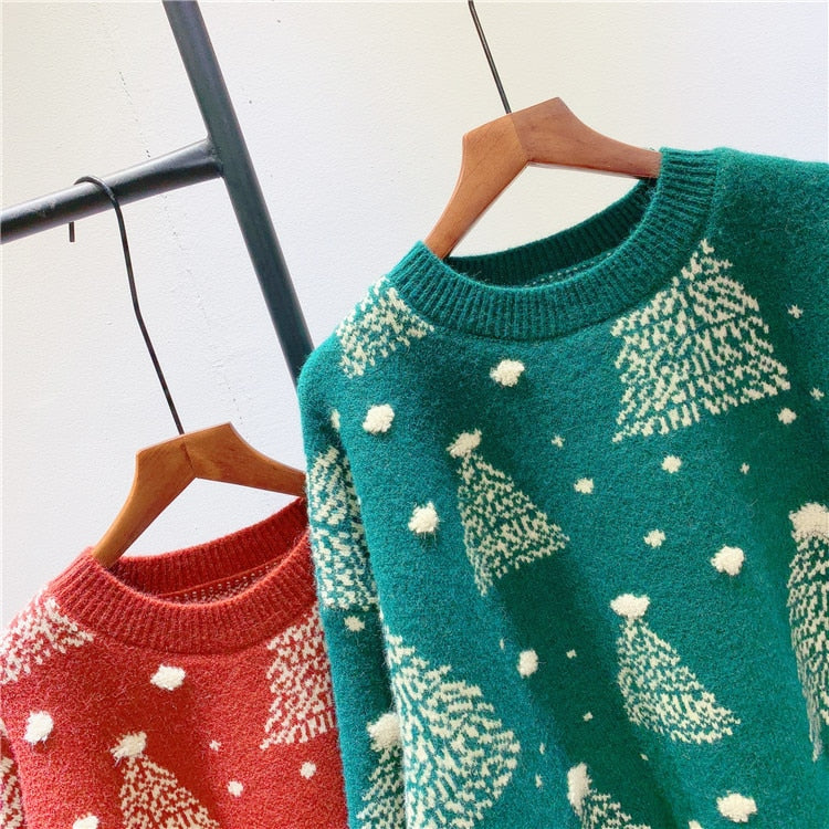 Crew Neck Ugly Knitted Sweater