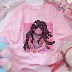 Sweet Girls Anime Style Oversize T-Shirt