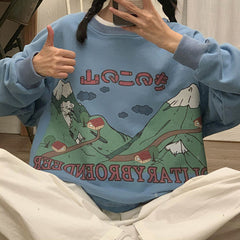 Japanese Harajuku Pullover Oversized Sweatshirt