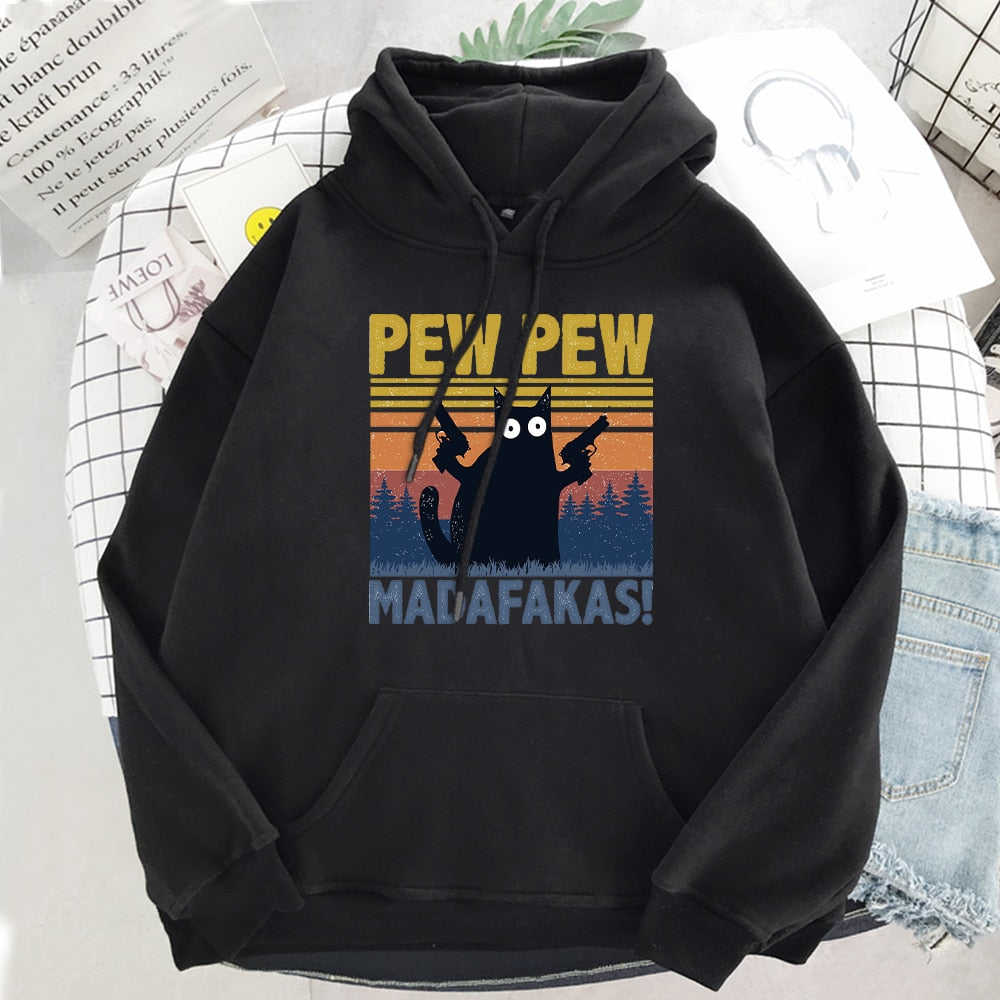 Cat Pew Pew Madafakas Hoodie