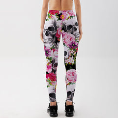 Skull Flower Fitness Legging