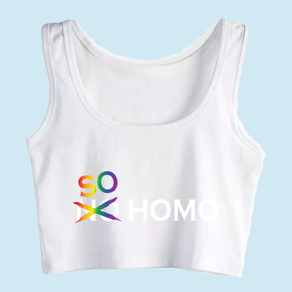 No Homo LGBTQ2S+ Tank Crop Top