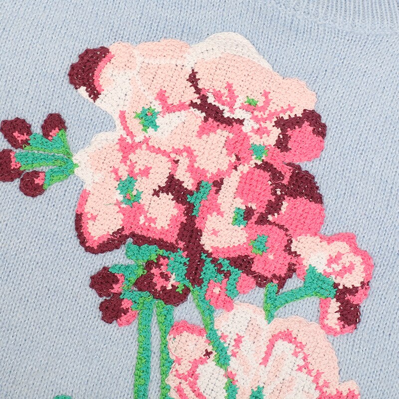 Embroidery Floral Sweater