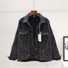 Diamon Cute Bear Denim Jackets