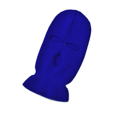 Embroidered knit Balaclava