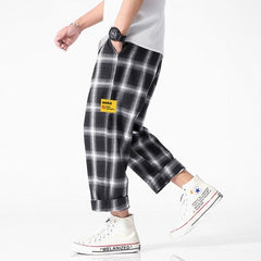 Plaid Pattern Trouser Joggers Pants