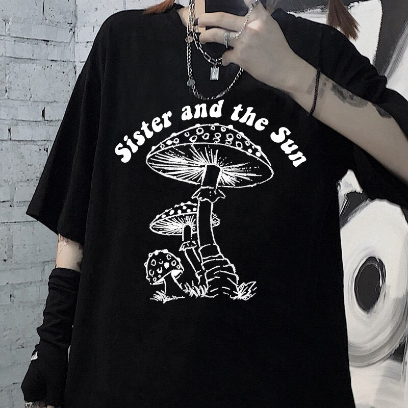 Sister And The Sun Mushroom Oversize T-shirt