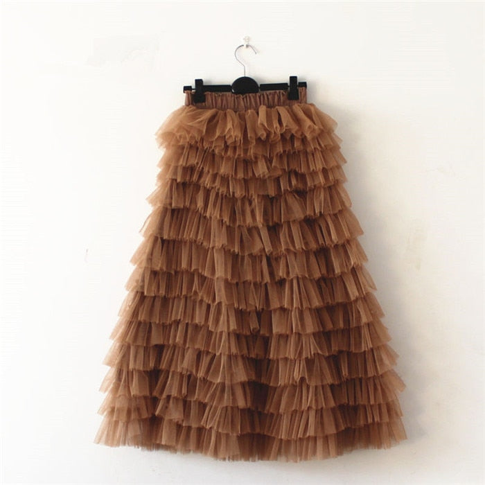 Ruffled Mesh Tutu Skirts