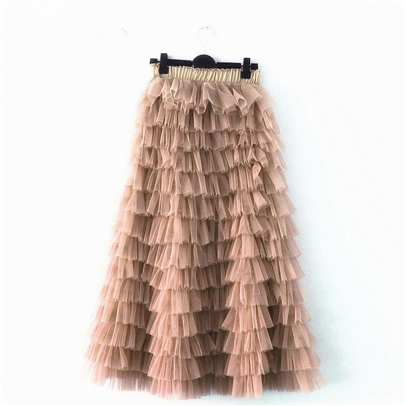 Ruffled Mesh Tutu Skirts