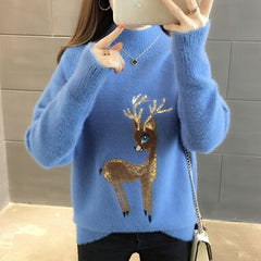 Korean Reindeer Ugly Christmas Sweater