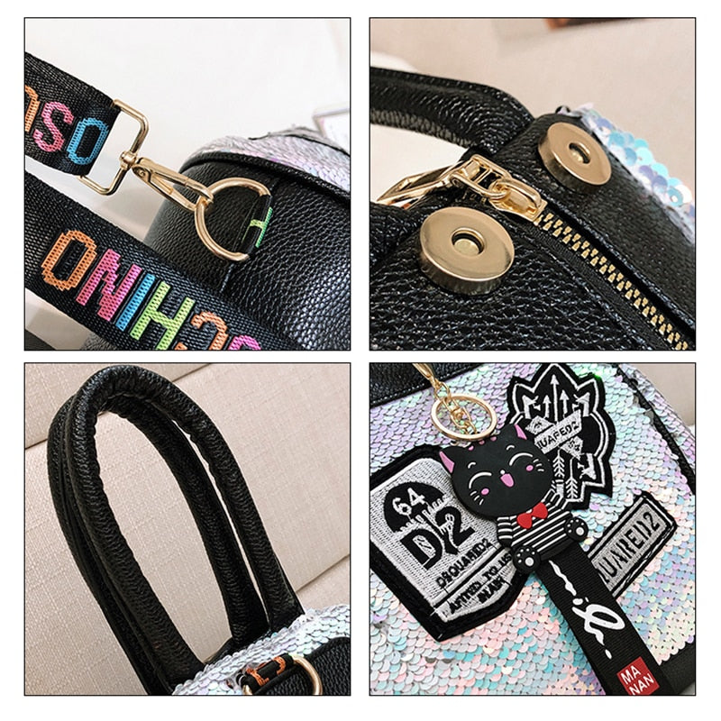 Cute Multifunction Sequins Backpack