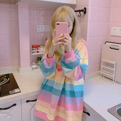 Pastel Kawaii Oversized Sweatshirt