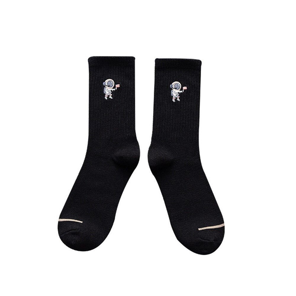 Solid Color Astronaut Socks