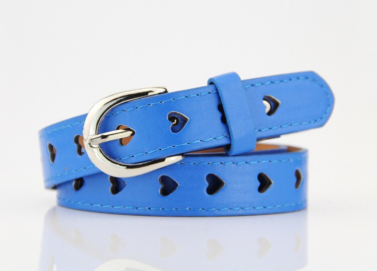 Heart-shaped Eyelet PU Leather Belt