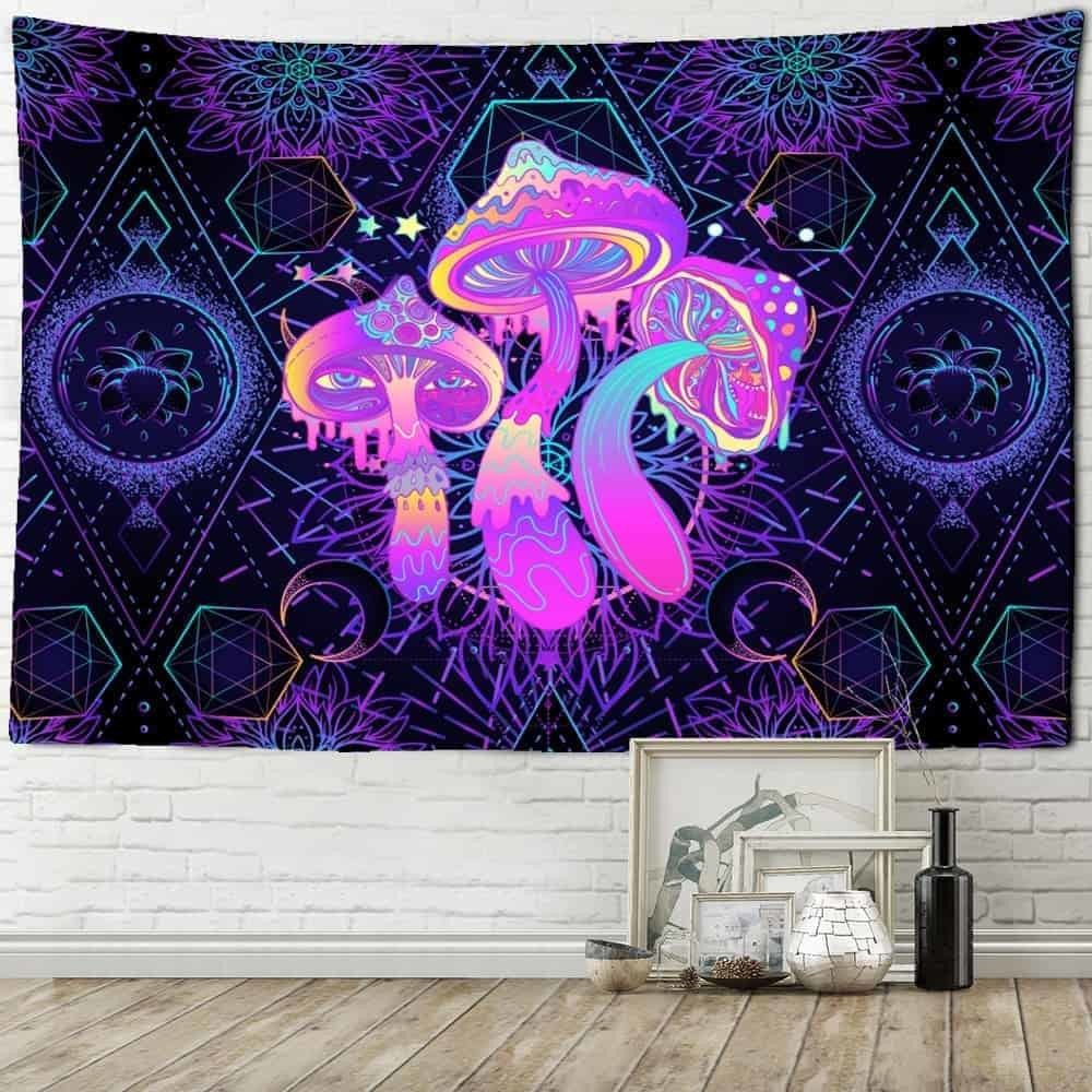 Indian Mandala Psychedelic Mushroom Tapestry Wall