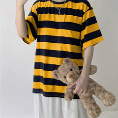 Oversize Striped Colors T-Shirt Long Sleeve