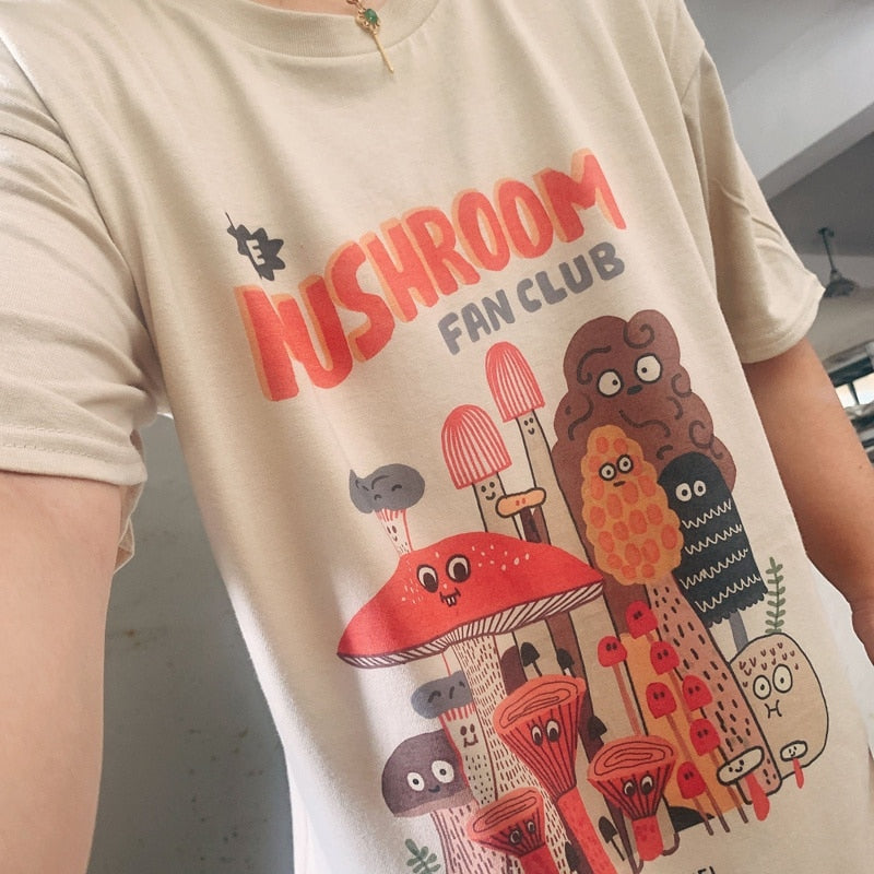 Mushroom Fan Club Retro T-Shirt