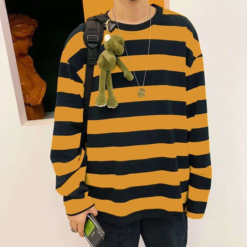 Colorful Stripes Korean Styles Sweatshirt