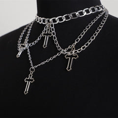 Hollow Cross Pendant Necklace