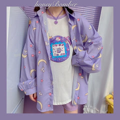 Korean Kawaii Moon Rabbit Shirt