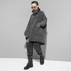 Grey Demin Loose Fit Oversize