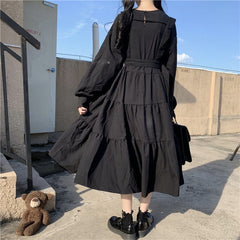 Black Gothic Long Sleeve Dress