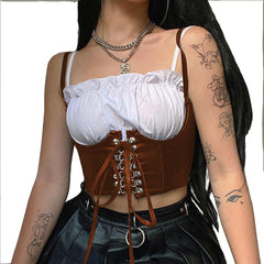 Underbust Lace Up Bandage Corset