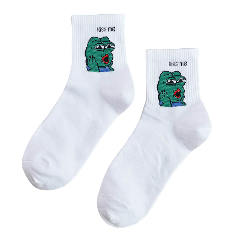 Cartoon Solid Color Socks