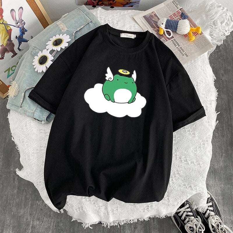 Kawaii Design Frog Angel T-shirt