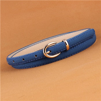 Solid Color PU Leather Belt