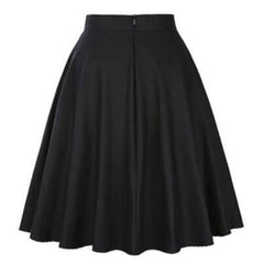 High Waist Pleated Color Skirt