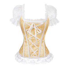 Satin Gothic Lace Up Overbust Corsets