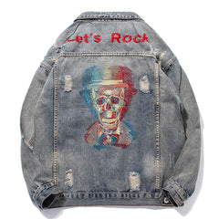 Let's Rock Skull Denim Jacket