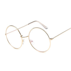 Vintage Round Glasses Clear Lens Round Metal